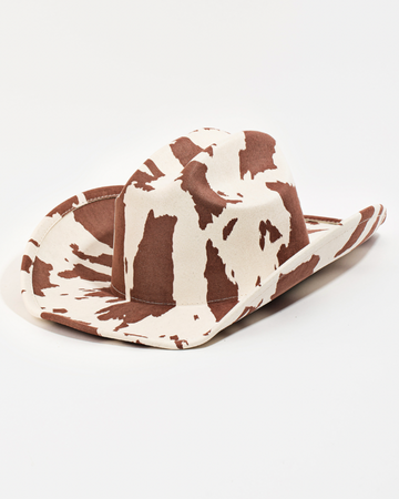 COW PRINT COWBOY HAT