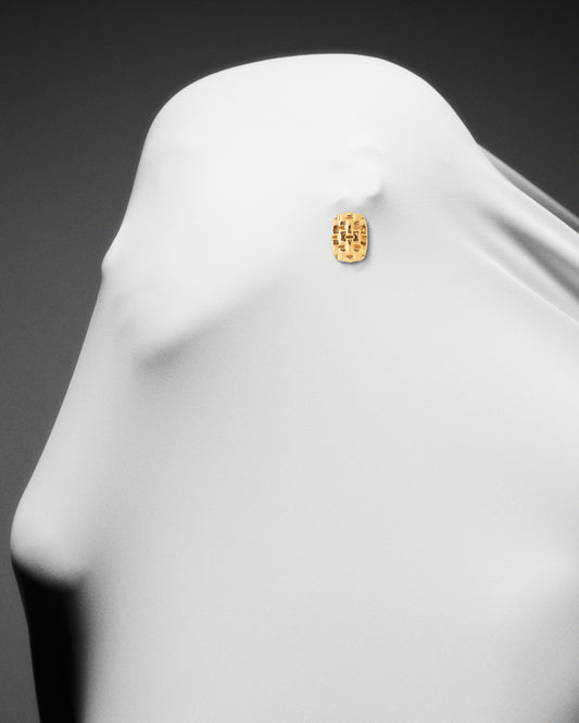 WOVEN STUD EARRING