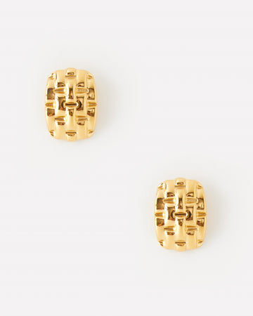 WOVEN STUD EARRING