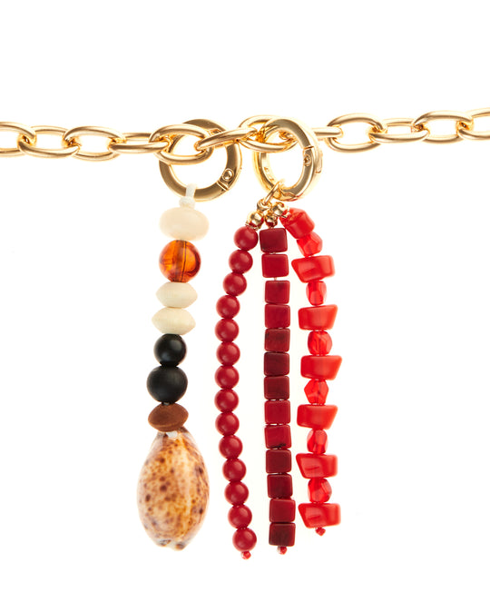 Capri Waist Chain – waist chain with beaded shell charm, view 2