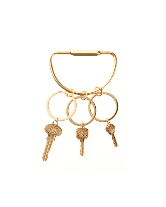 Homestate Keychain – 22K gold plated charm keychain, view 2