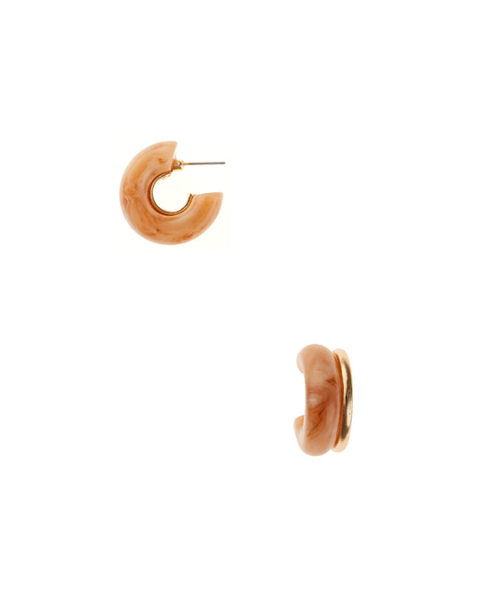 Oli Hoop – small gold and acrylic hoop earring