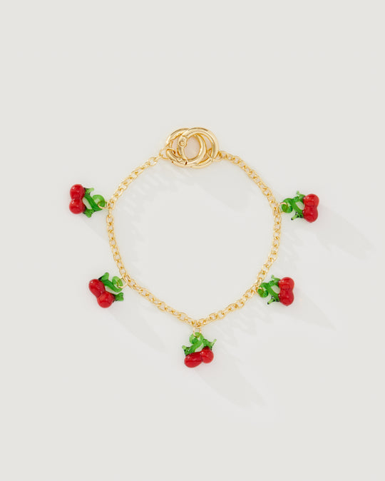 Cherry Cherry Boom Boom Bag Charm – 18k gold plated bag charm with cherry detail