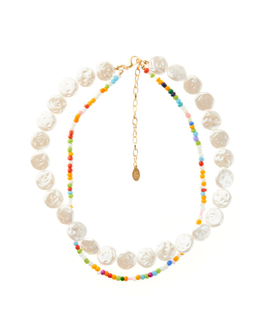 BEADED PEARL NECKLACE