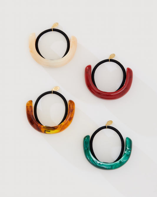 ACRYLIC CRESCENT HAIR TIE