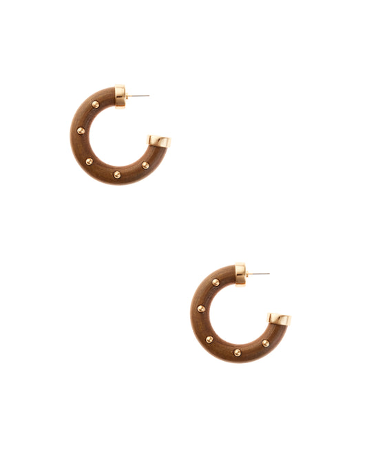 STUDDED WOOD HOOP