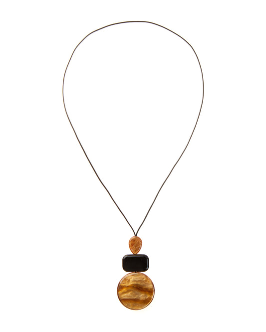 MARBLE SUN CORD NECKLACE