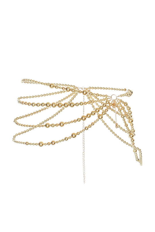 Chain Belt – 22k gold plated layered chain belt