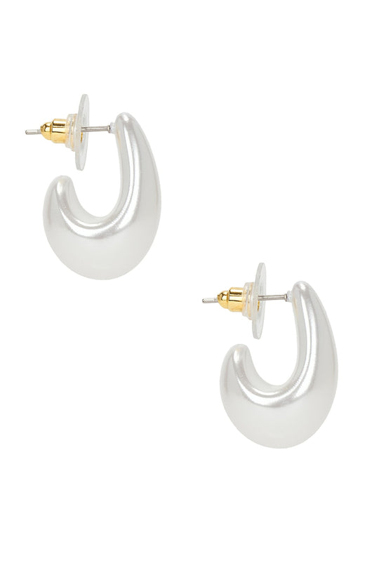 CELESTE PEARL HOOP EARRINGS