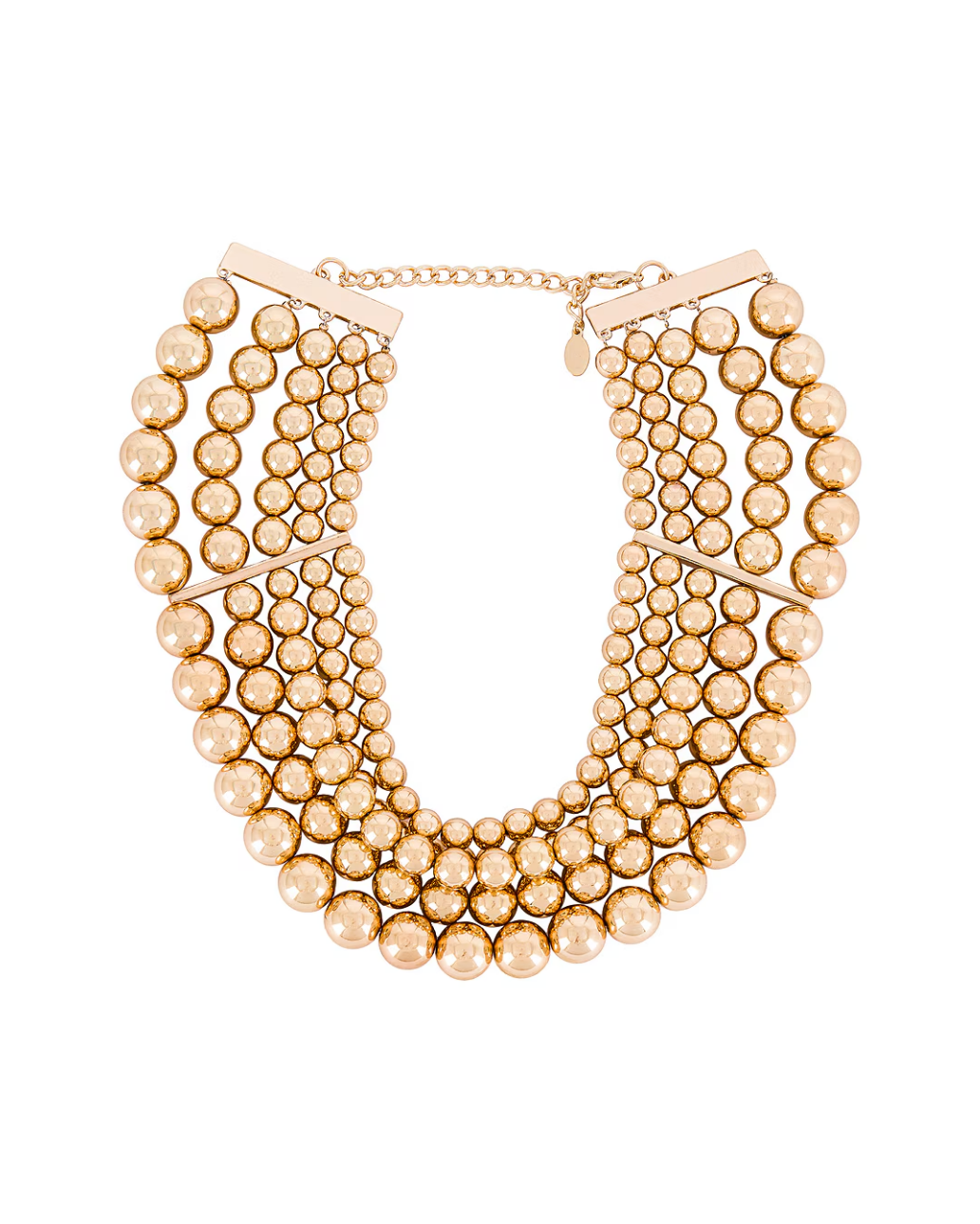 Amber chunky gold pre-layered statement necklace in 18KT gold plate