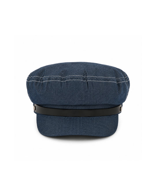 Baker Boy Hat in dark denim – captain style hat