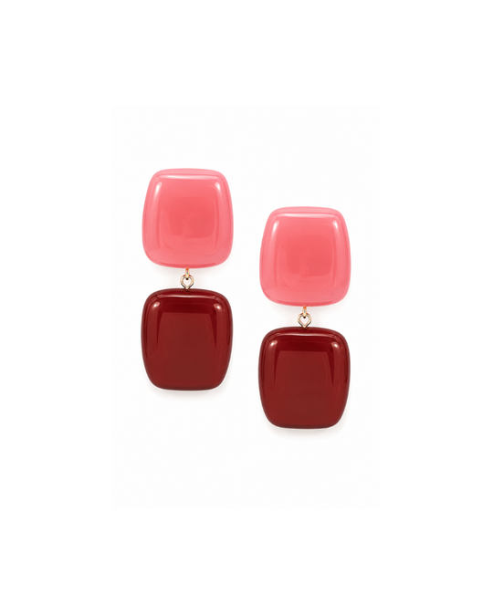 Color Blocked Shaped Drop Earring by 8 Other Reasons