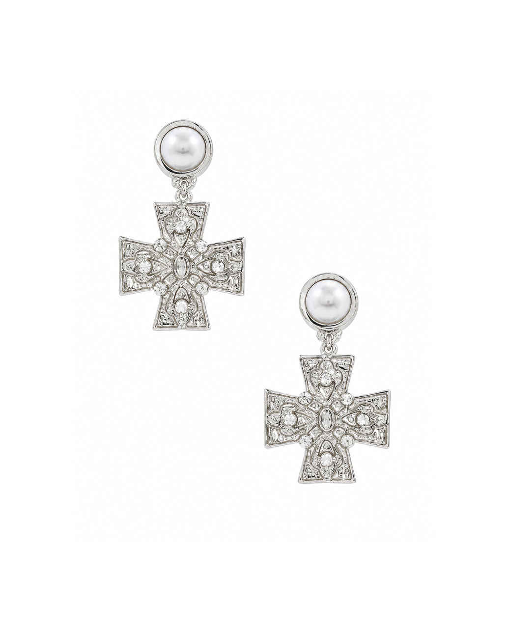 Cross Drop Earring