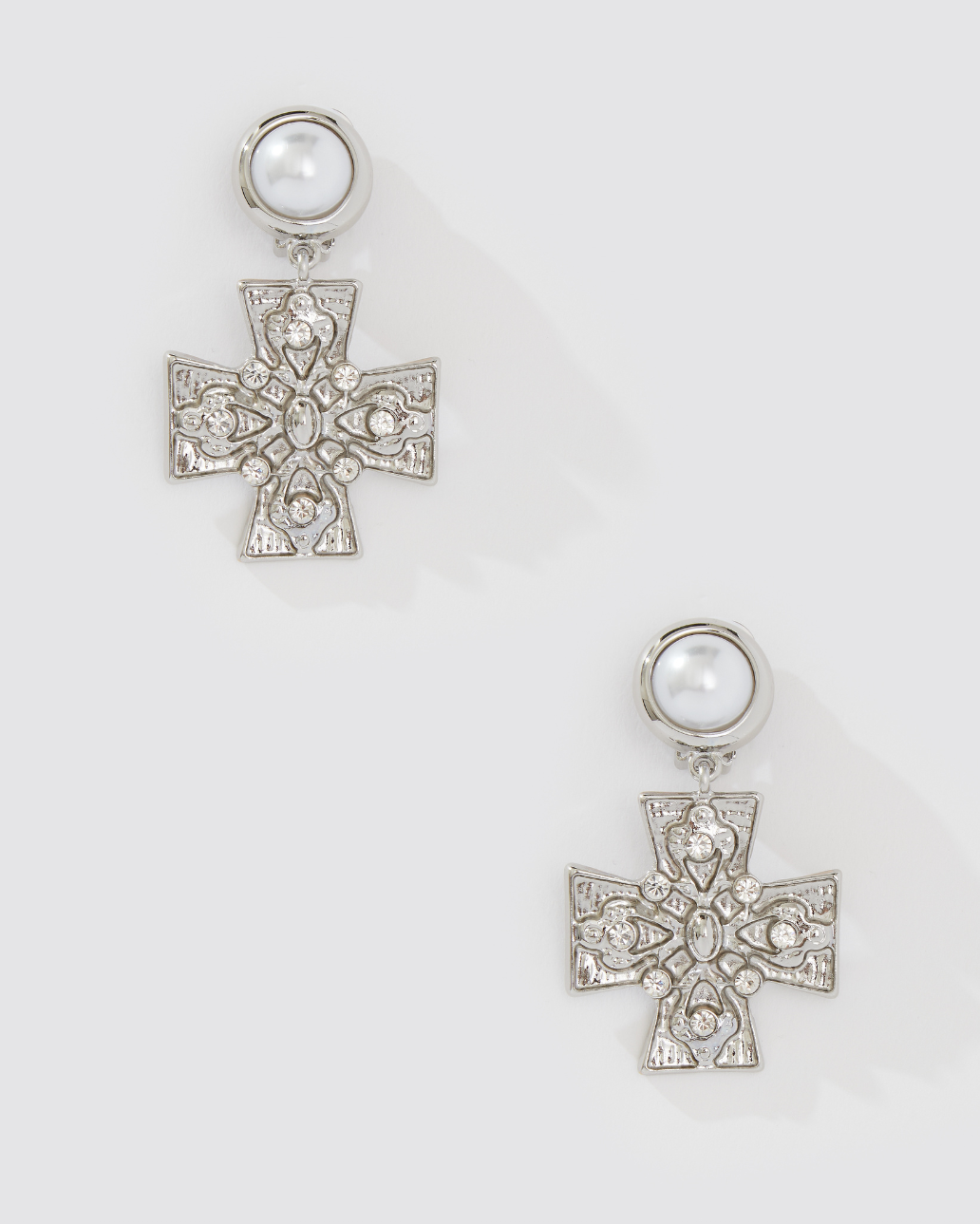 CROSS DROP EARRING