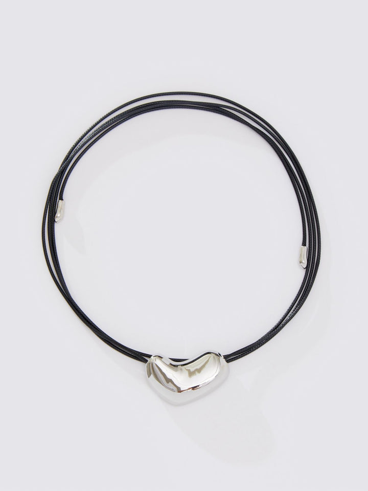Rope pendant necklace in gold and silver plate