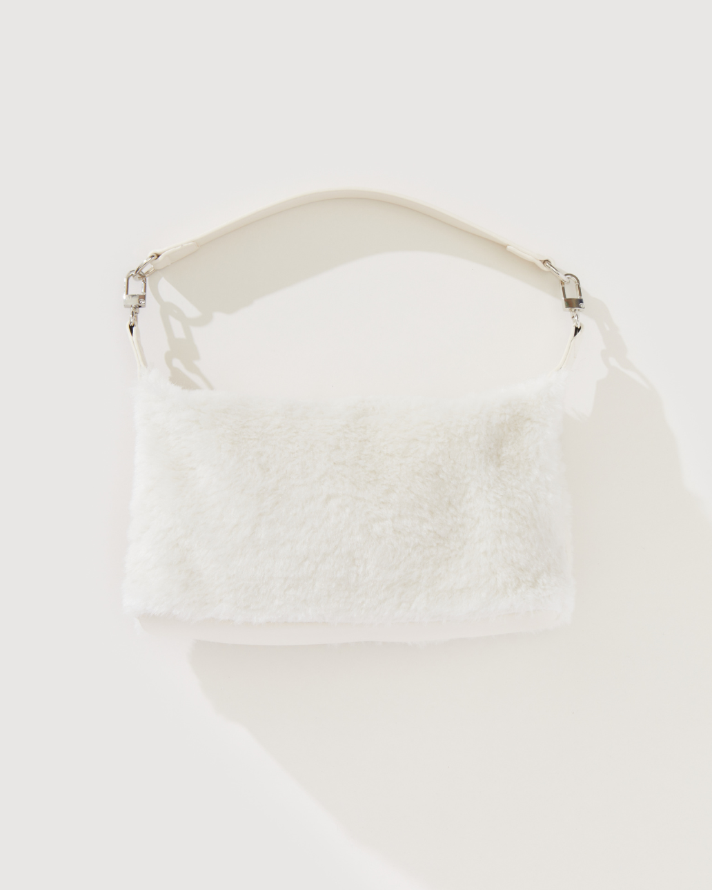 White faux fur bag hotsell