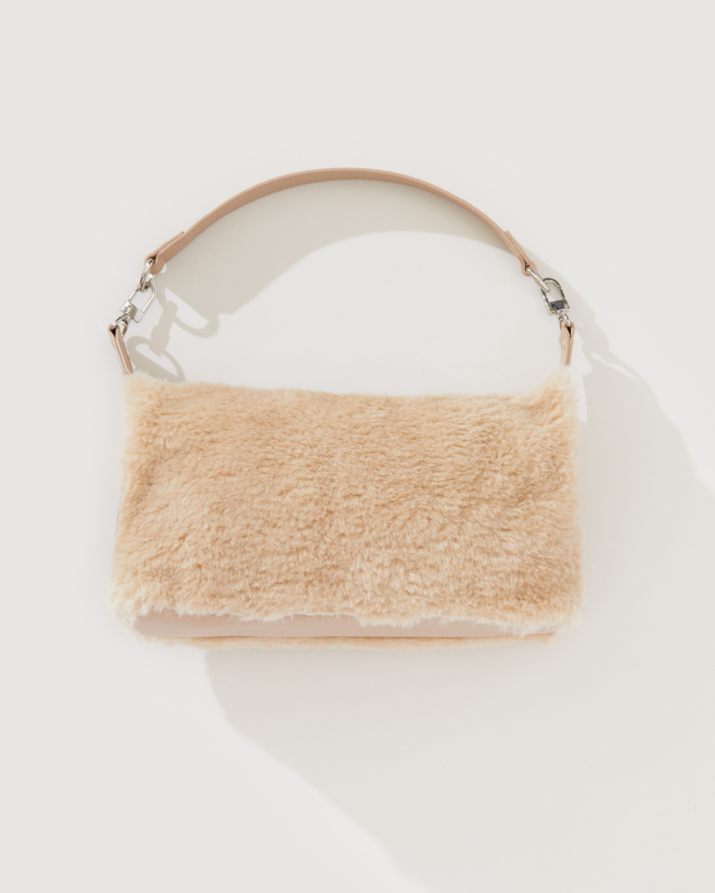 FUR TOP HANDLE BAG