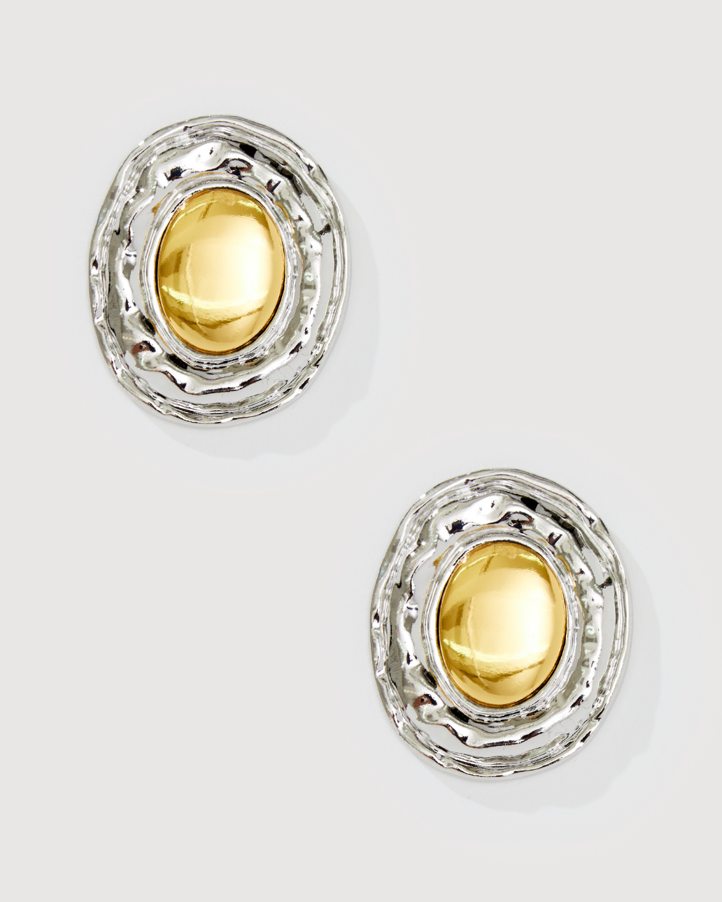 TWO-TONED STATEMENT EARRING