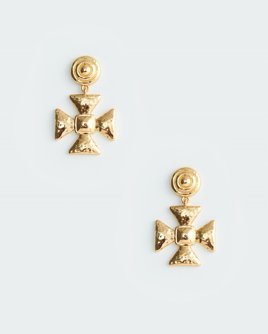Verona earrings in 24k gold plate