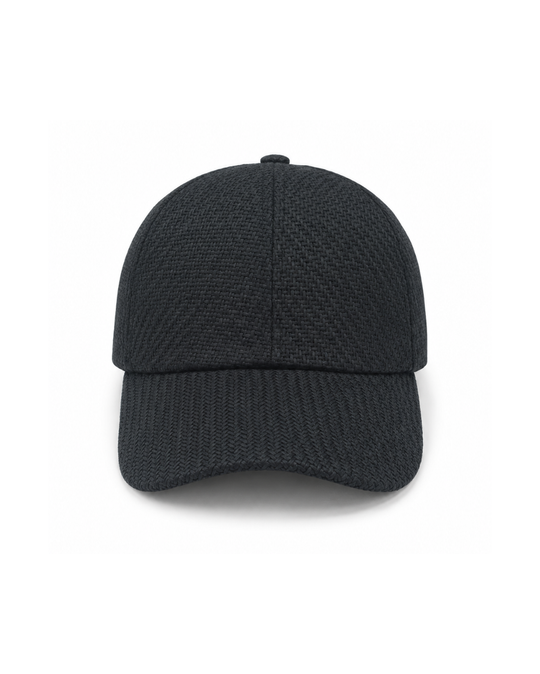 Everyday Hat in Black – paper straw baseball cap