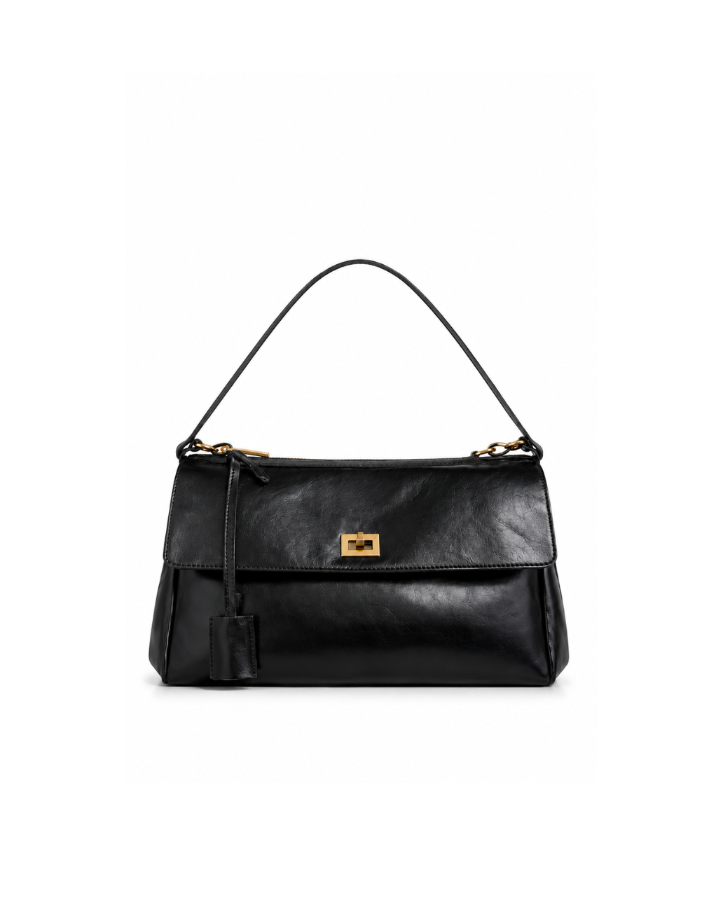 Faux Leather Shoulder Bag