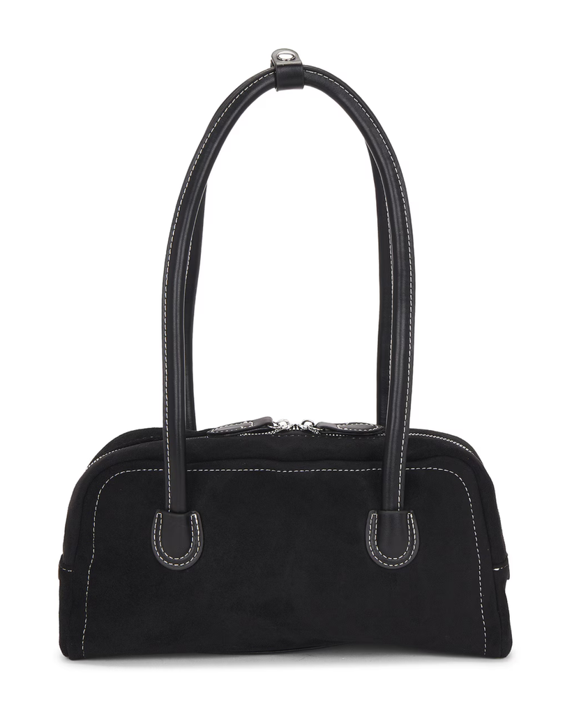 Faux Suede Leather Shoulder Bag