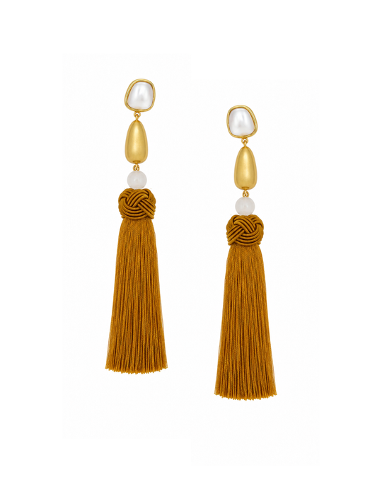 Gold Tassel Earring by 8 Other Reasons