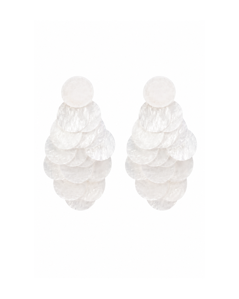 Iridescent Disc Statement Drop Earring
