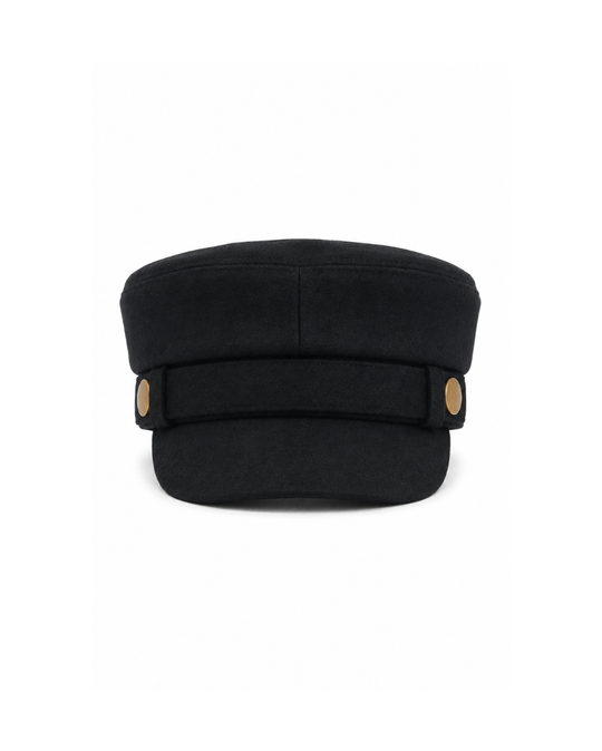 8 Other Reasons Jude baker boy hat in black wool, front view