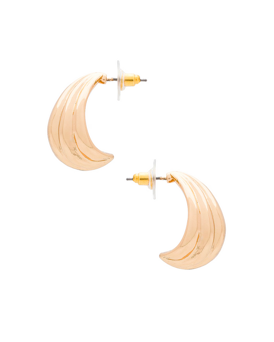Shell Hoop Earring – chunky open hoop earrings with shell accents