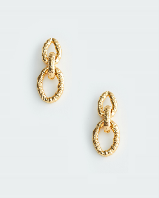 MOLTEN GOLD LINK EARRING