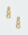 HAMMERED GOLD LINK EARRING