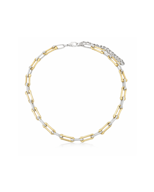 Eryn Necklace in gold – sleek long chain necklace