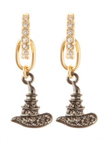 OBLONG MINI HOOP WITH ELPHABA CHARMS