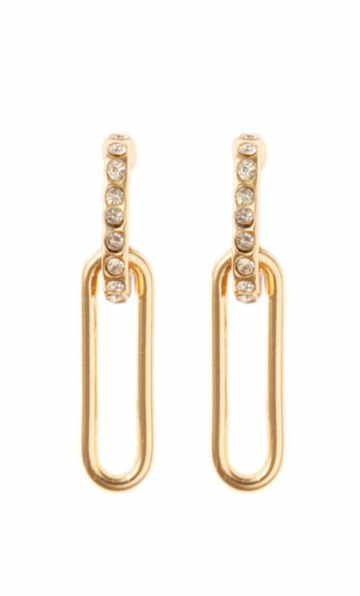 OBLONG MINI HOOP WITH CHARMS