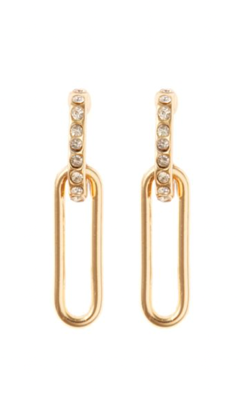 OBLONG MINI HOOP WITH CHARMS