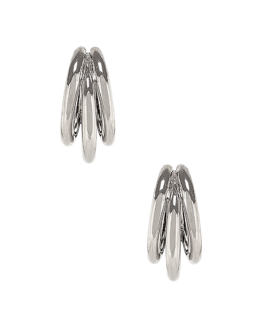 Chance Hoops triple hoop earrings in silver, rhodium plated - 8 Other Reasons