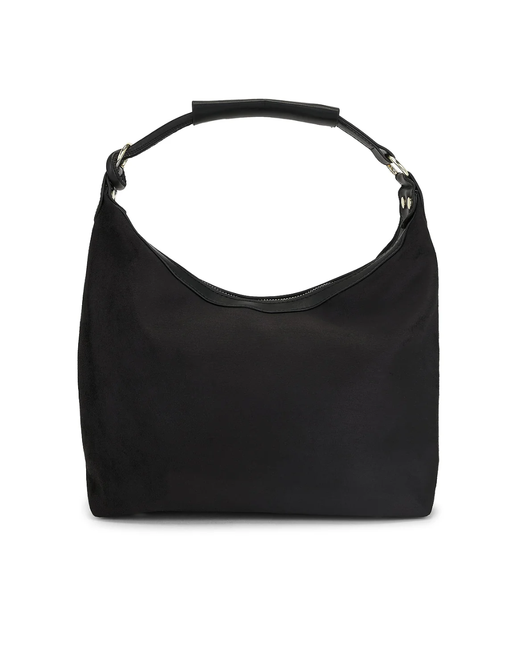 SUEDE TOP HANDLE BAG