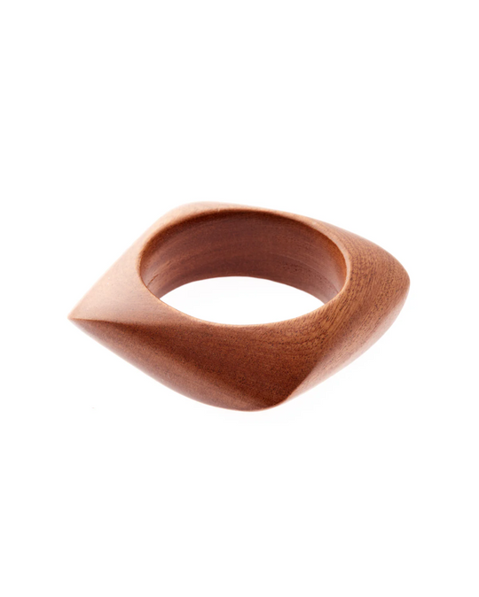 Maple Crush Bangle – brown angular wood bangle