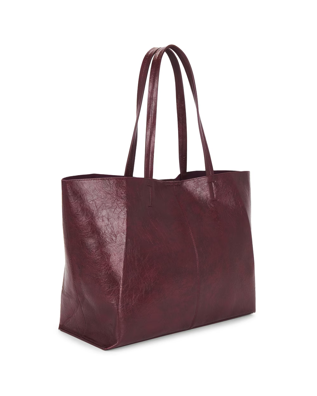 The Harper Carryall faux leather tote bag, detail view