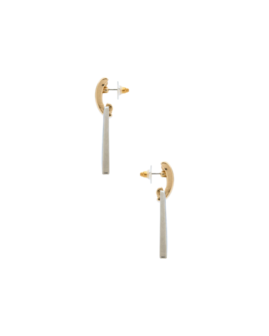 Mezi Earring in two-tone – alternate view of contrasting metal finish