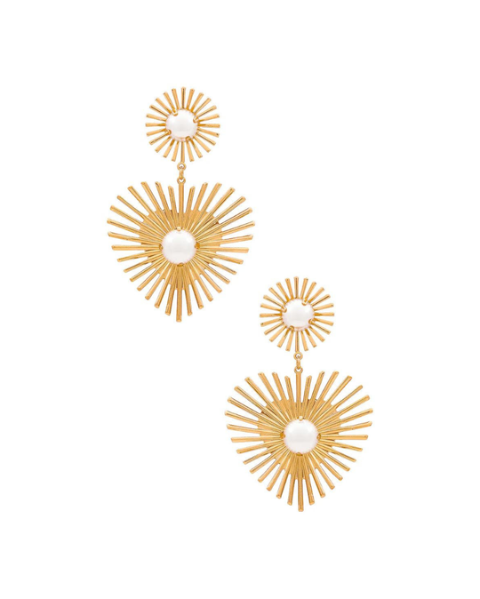 Pearl Drop Earring in gold – faux pearl teardrop earring