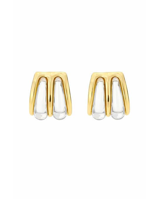Gia Stud Earring – gold plated resin stud earring