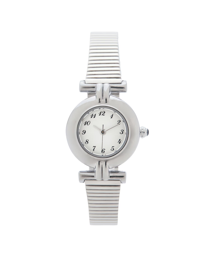 8 Other Reasons Silven Watch – silver-tone bracelet watch with minimal dial