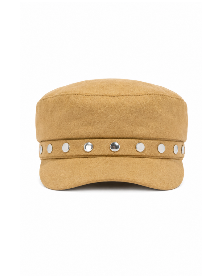STUDDED BAKER BOY CAP