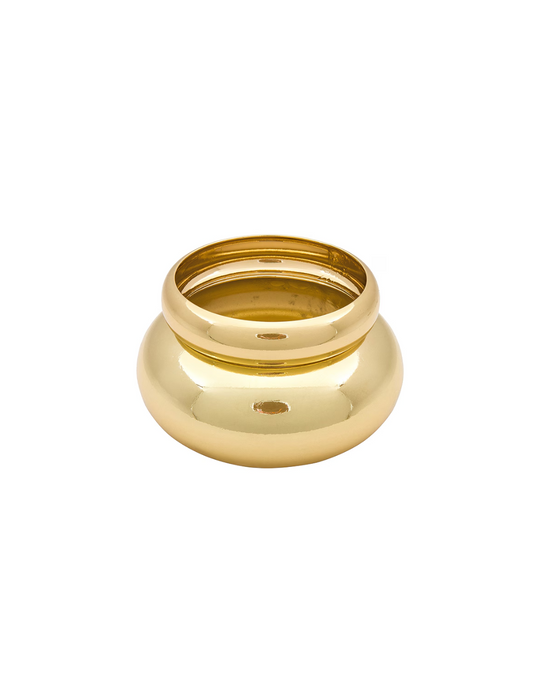 Gold Bangles – set of two chunky gold plated bangles