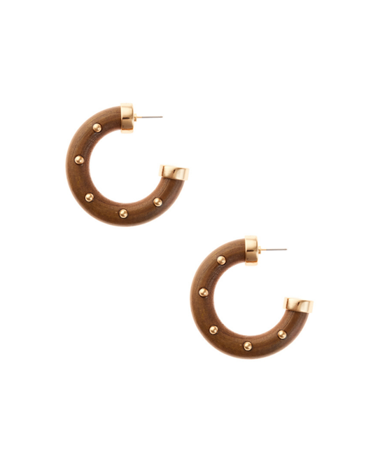 STUDDED WOOD HOOP