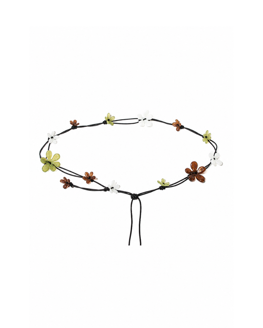 Wildflower Wrap Belt – vegan leather wrap belt with flower details