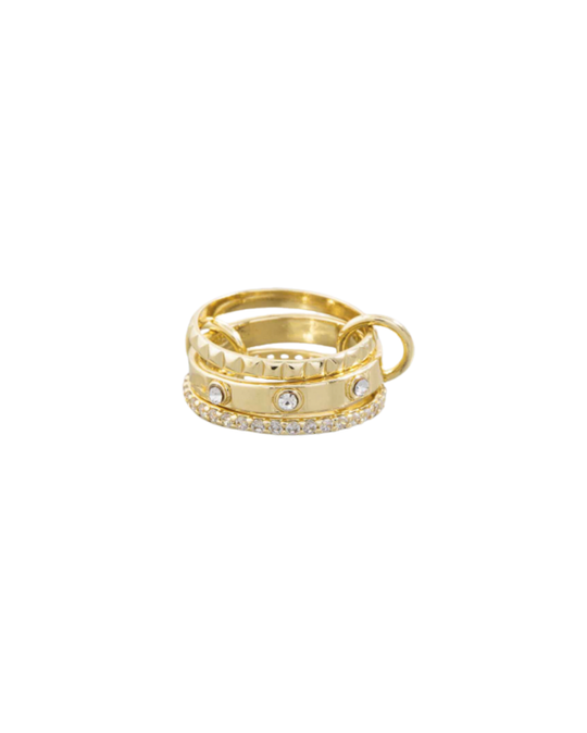 Vynn Ring Stack in gold – set of coordinating stacking rings