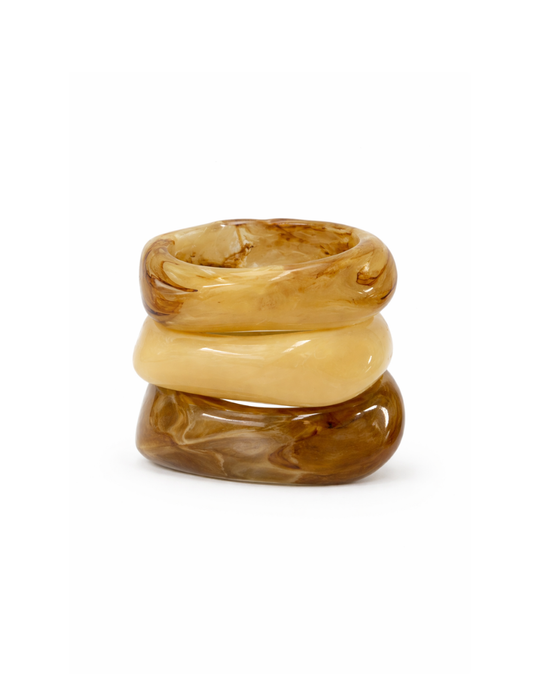 Essential Bangle Set – set of 3 resin bangles
